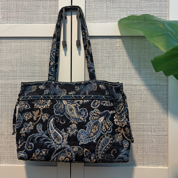 Vera Bradley Handbags - Vera Bradley Black and Gold Paisley 3 Piece Set